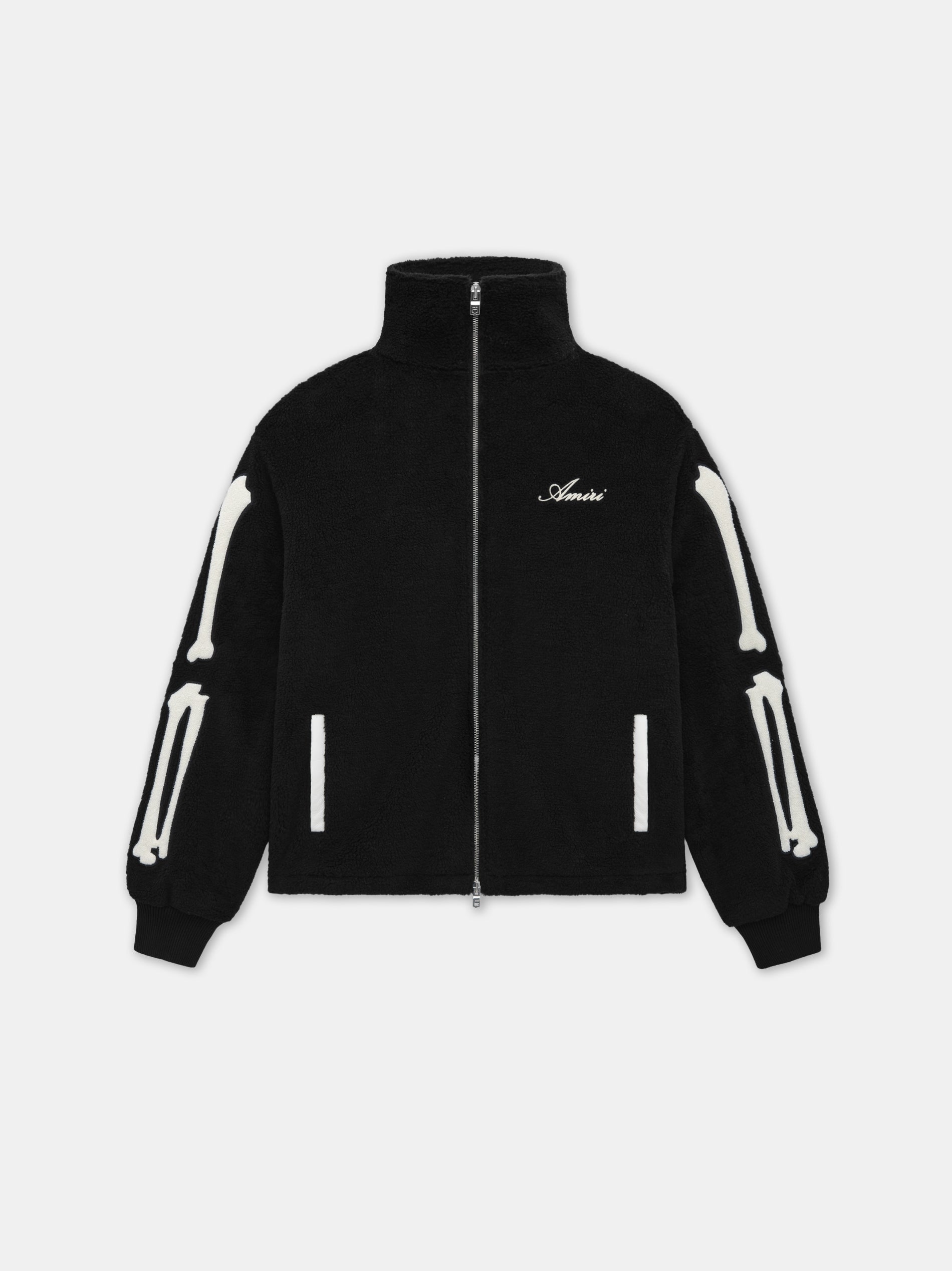 Product BONES FLEECE JACKET - Black featured image