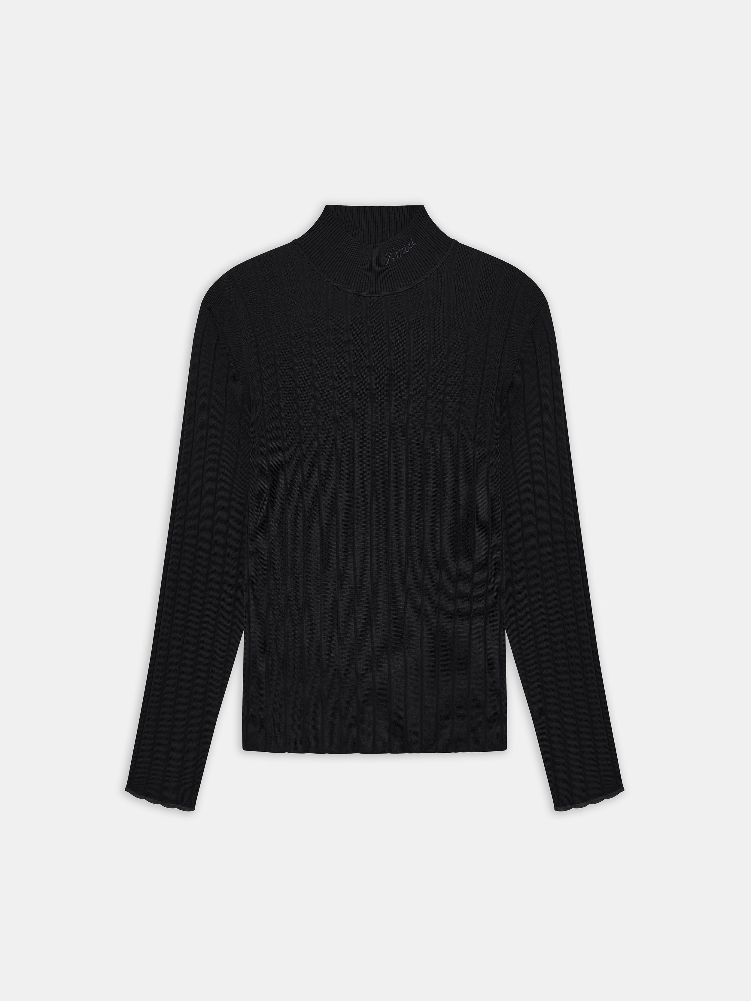 Product SCRIPT MOCK NECK SWEATER - BLACK featured image