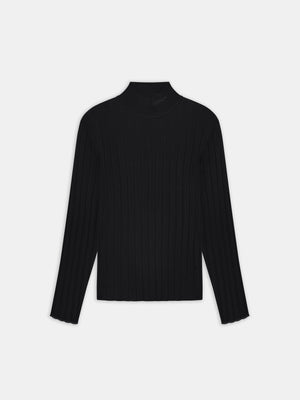 SCRIPT MOCK NECK SWEATER - BLACK - AMIRI