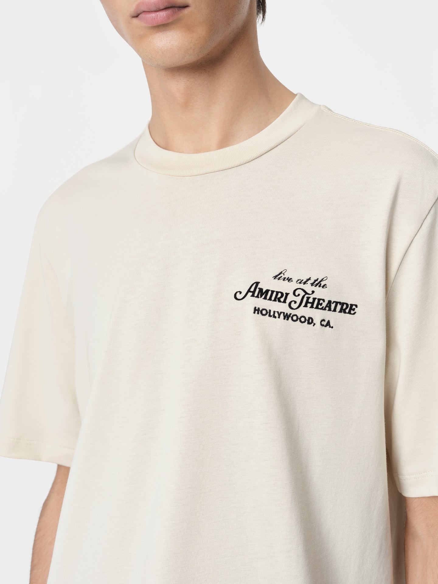 AMIRI THEATRE FLOCKED TEE - Alabaster