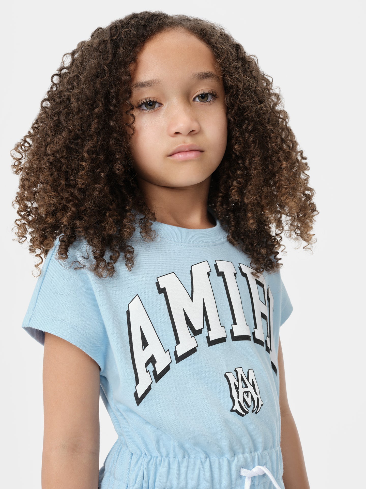 KIDS - KIDS' AMIRI STRIPE T-SHIRT DRESS - Cerulean