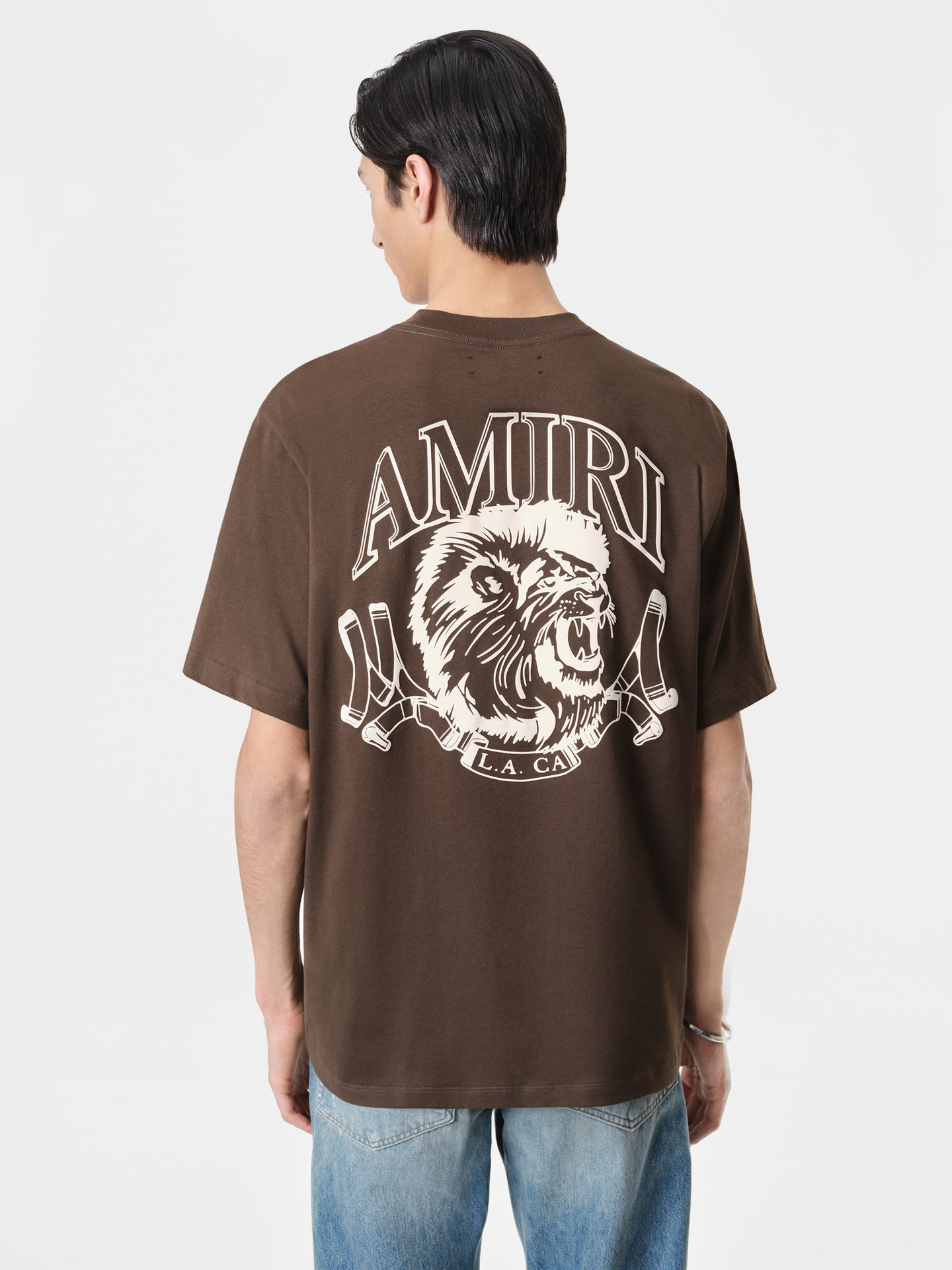 LION OUTLINE TEE - Dark Brown