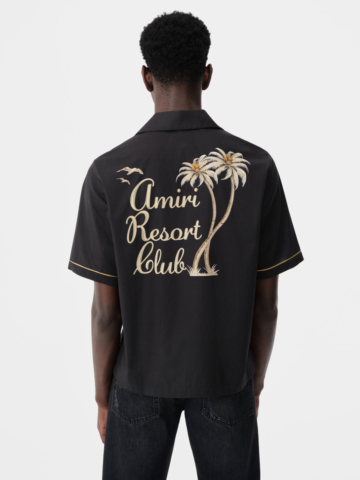 RESORT CLUB EMBROIDERED SHIRT - Black