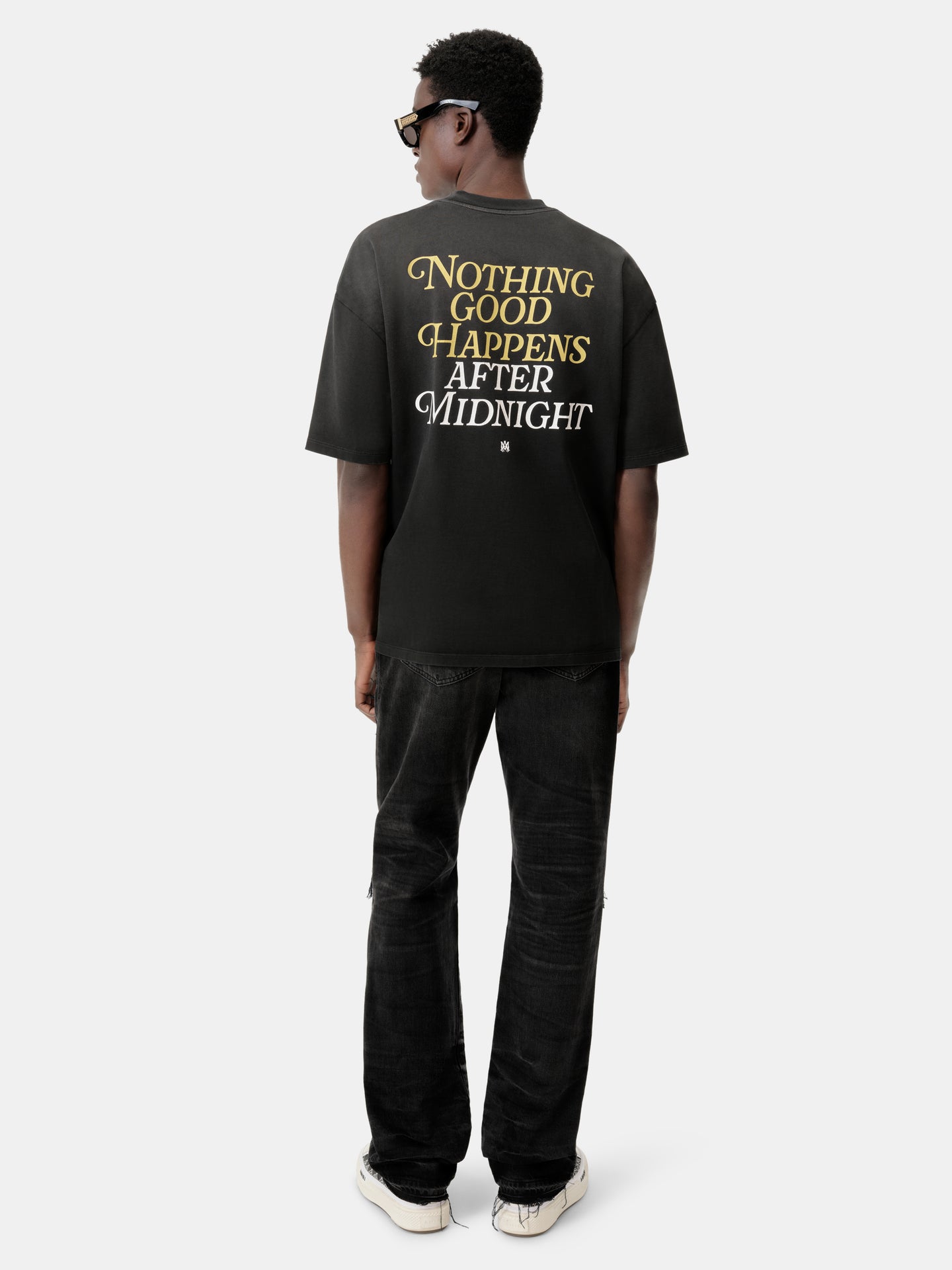 AMIRI NIGHTS OVERSIZED TEE - Black - AMIRI