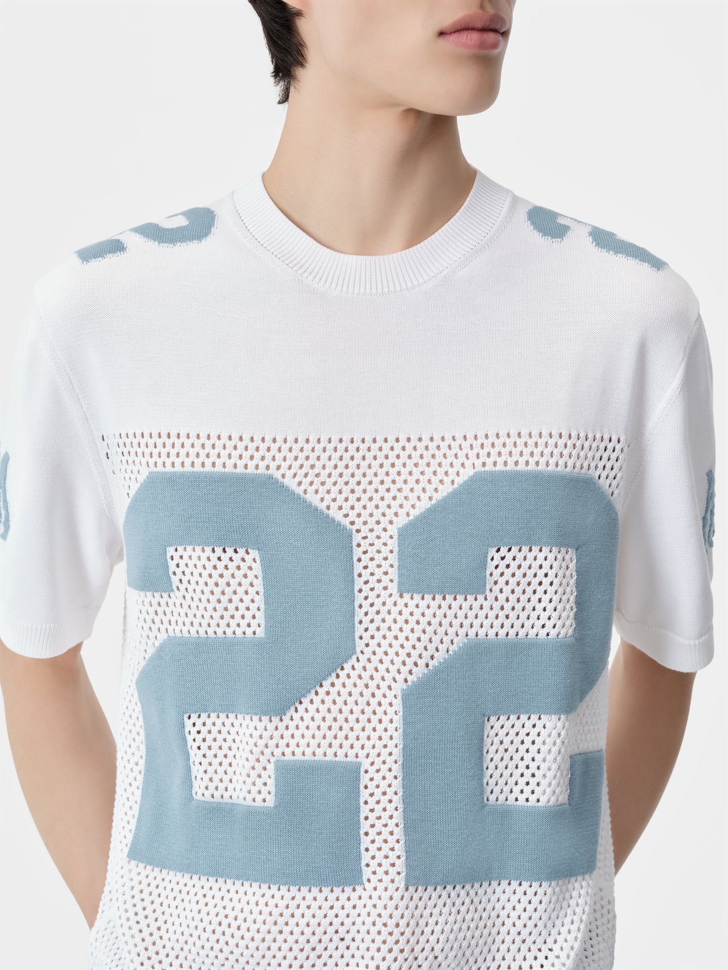 22 TEE - White Cerulean