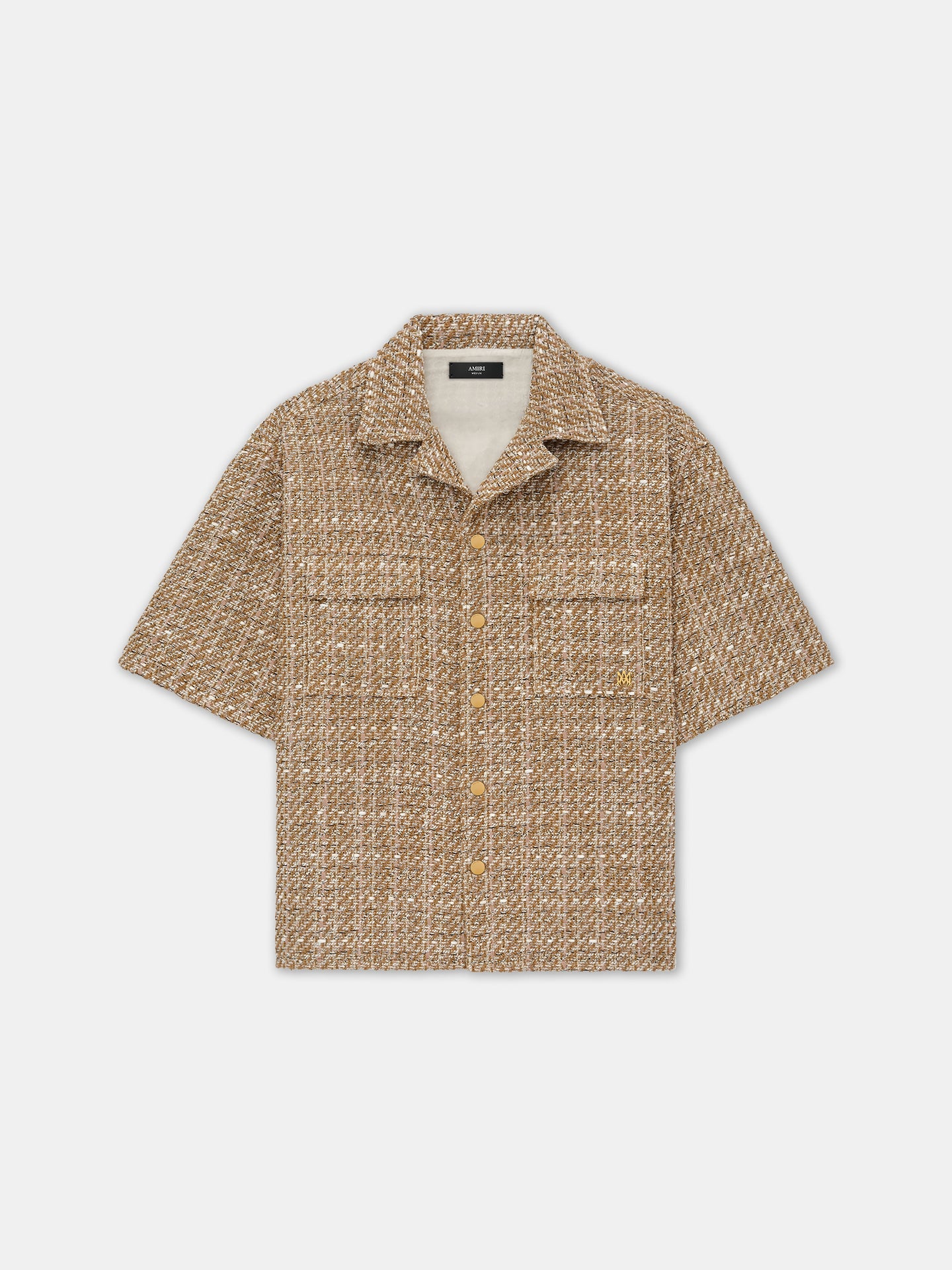 BOUCLE CAMP SHIRT - Camel - AMIRI