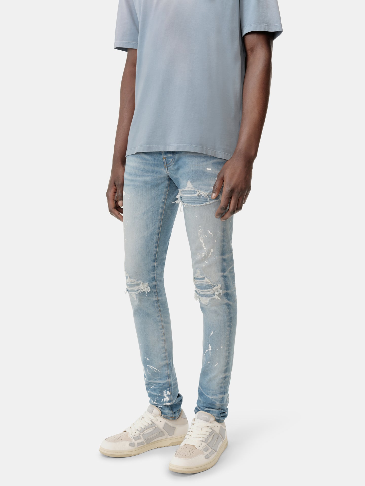 BLEACH BANDANA PATCH TEE - Ashley Blue - AMIRI