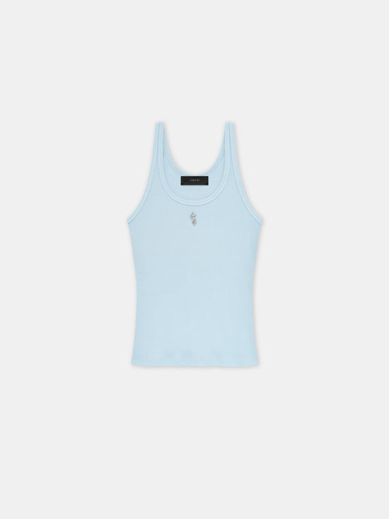 WOMEN - WOMEN'S AMIRI STACKED RIBBED TANK - Cerulean