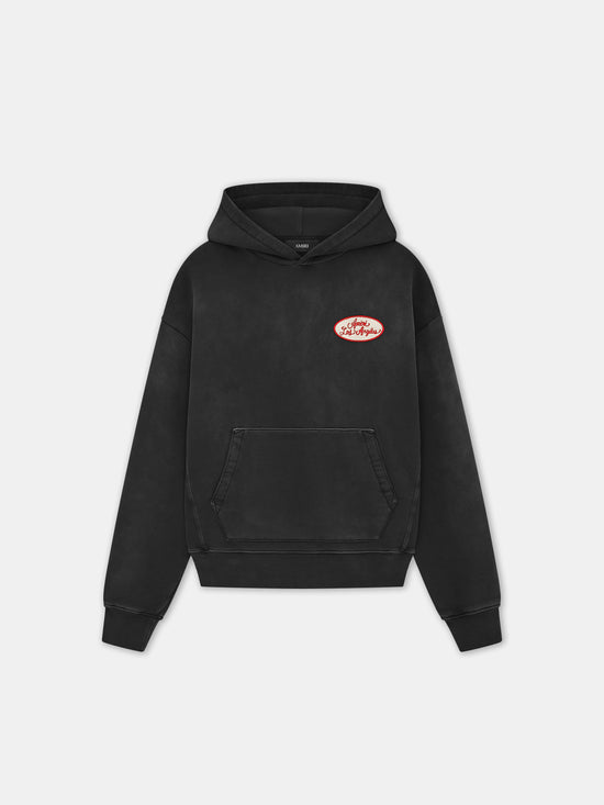 STATION PATCH OVERSIZED HOODIE - Black - AMIRI