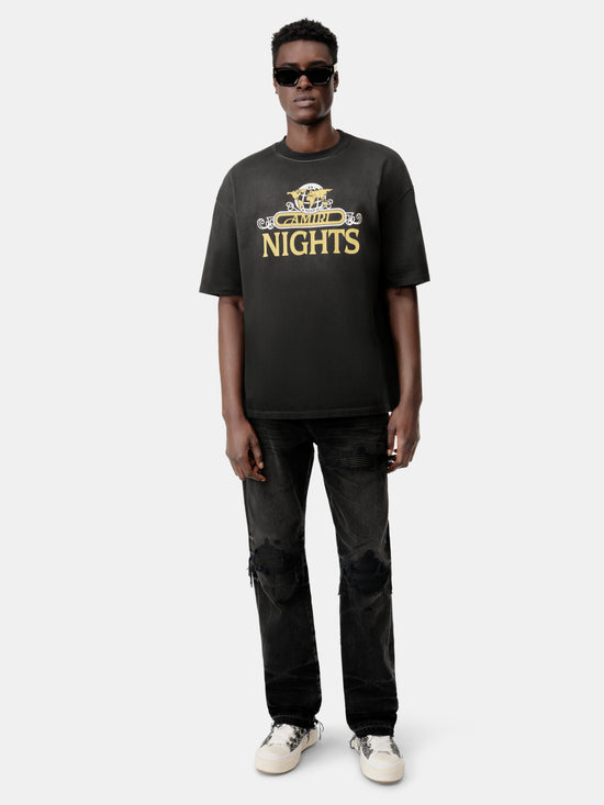 AMIRI NIGHTS OVERSIZED TEE - Black - AMIRI