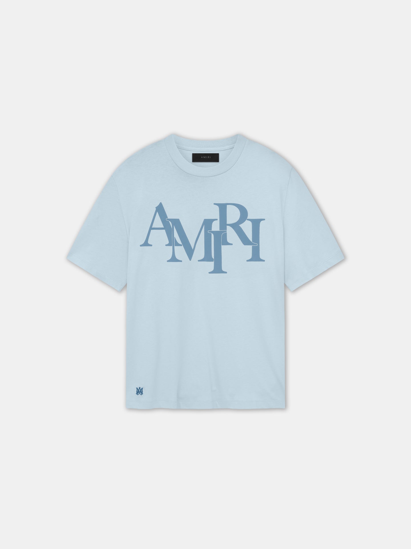 AMIRI STAGGERED TEE - Cerulean