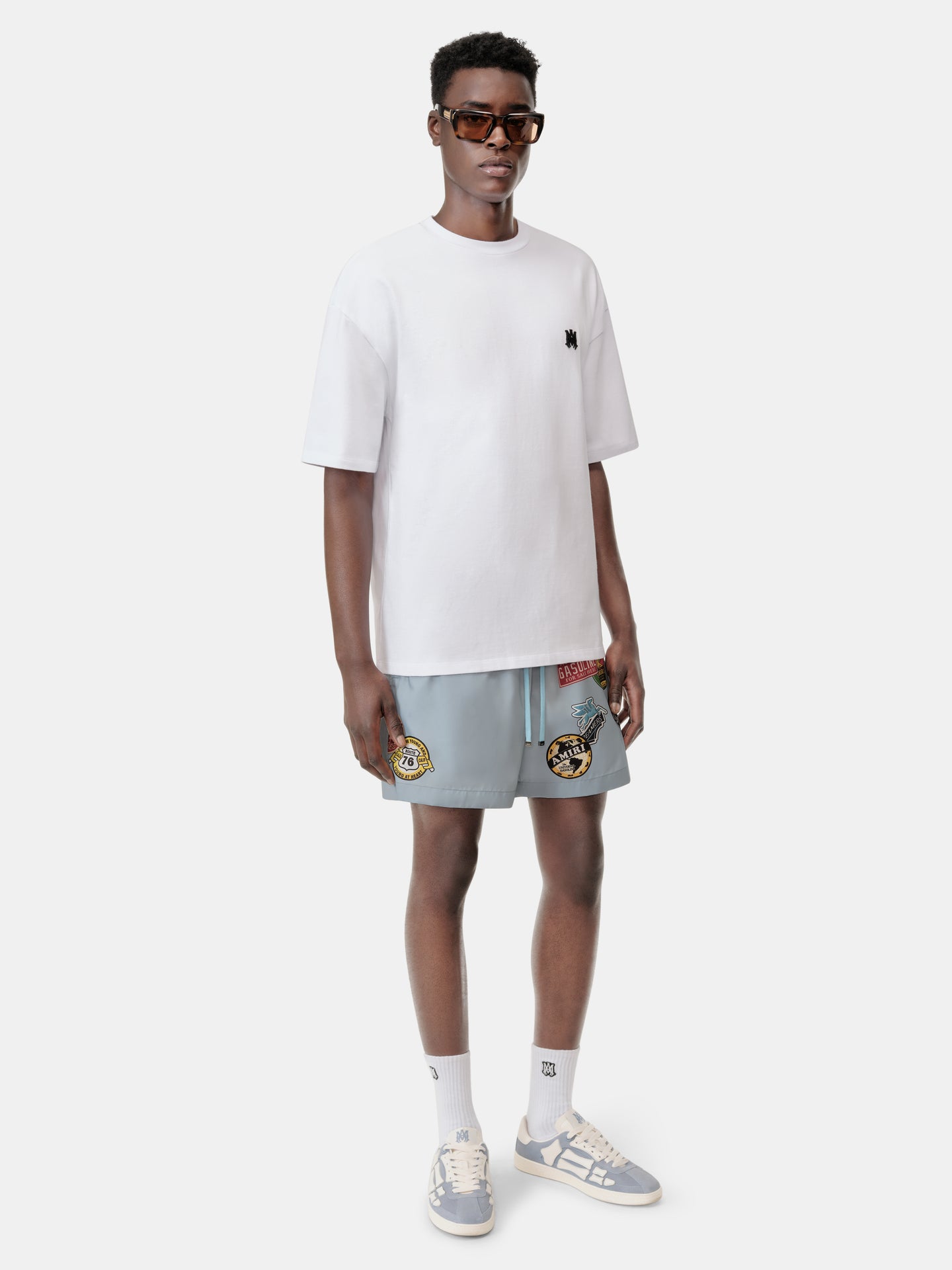 STATION PATCH SWIM TRUNK - Ashley Blue - AMIRI