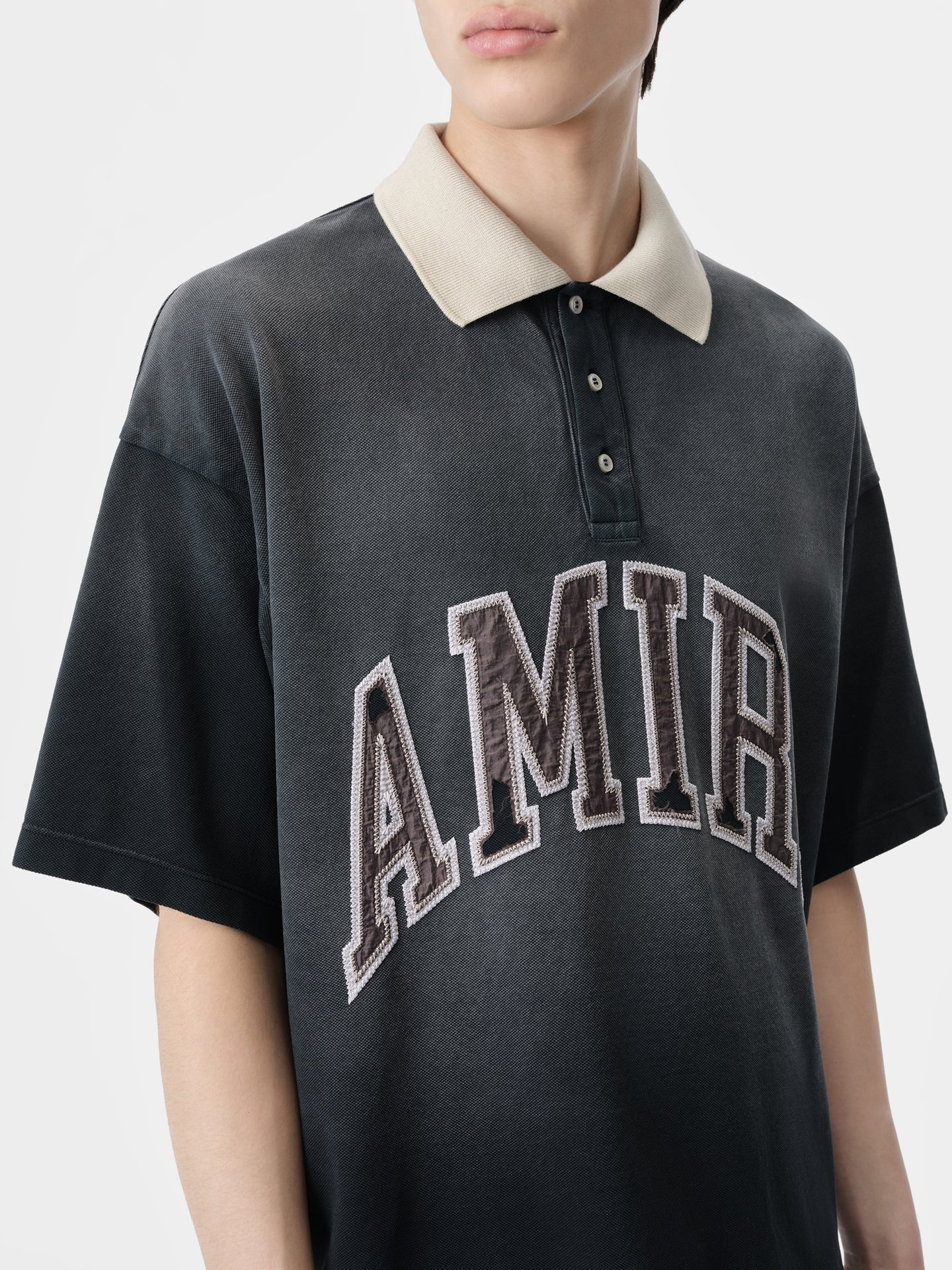 AMIRI VINTAGE OVERSIZED POLO - Black