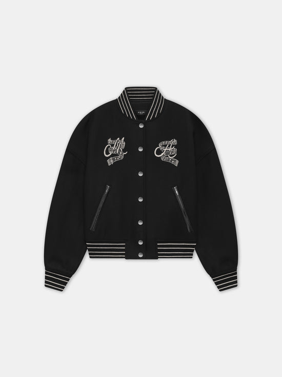 WOMEN - WOMEN'S HOLLYWOOD CLUB VARSITY JACKET - Black