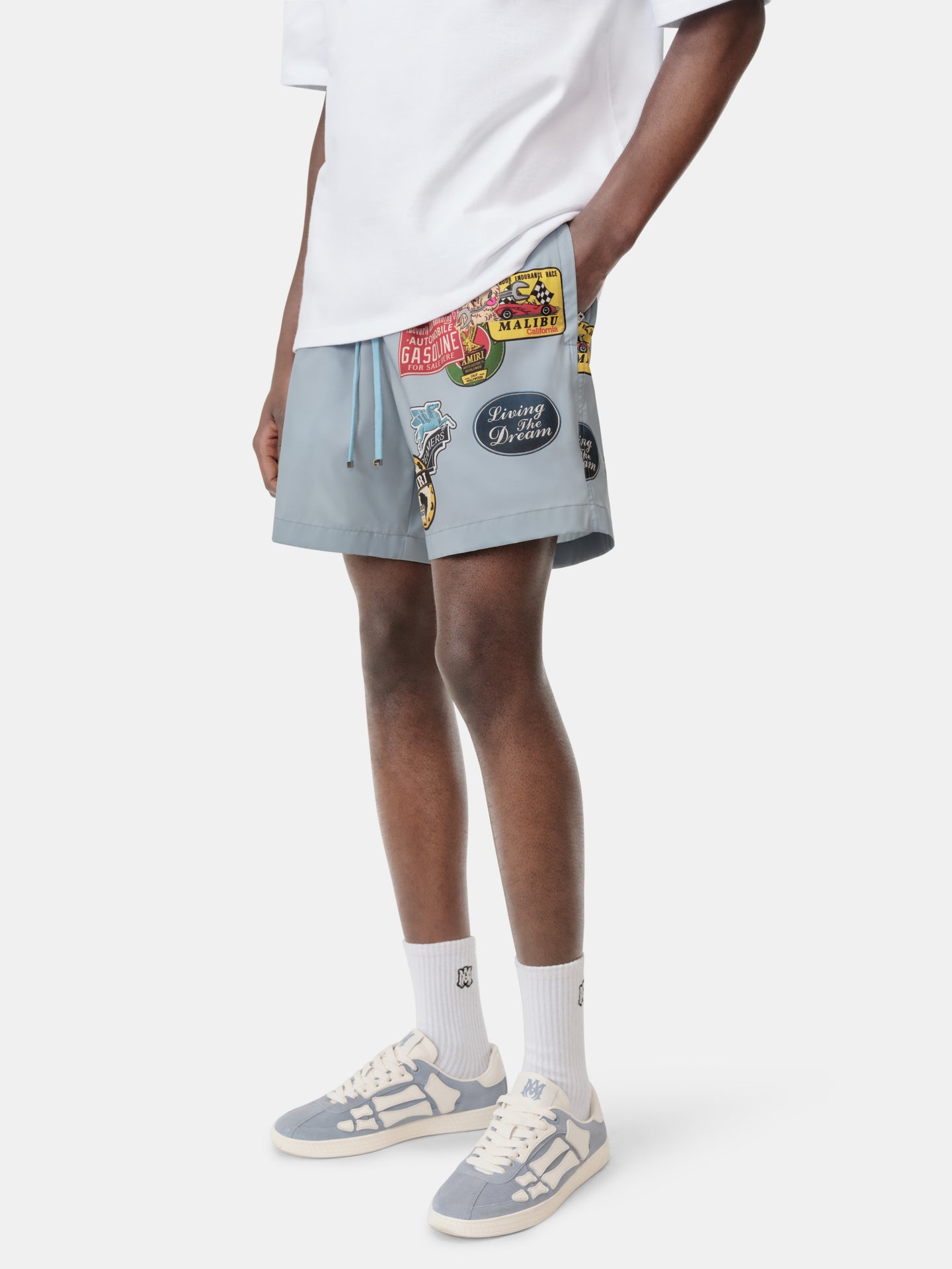 STATION PATCH SWIM TRUNK - Ashley Blue - AMIRI