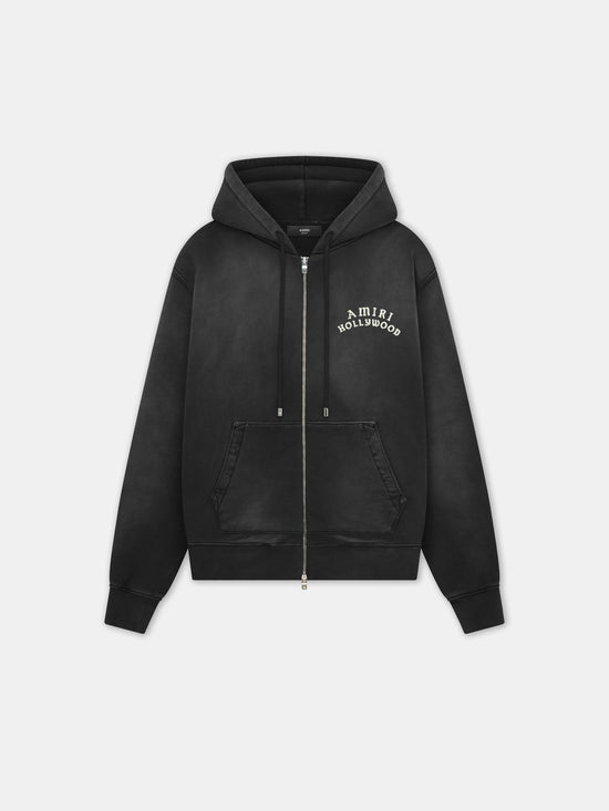 AMIRI HOLLYWOOD ZIP HOODIE - Black - AMIRI