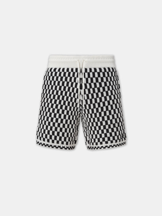 CHECKERED SHORT - Black