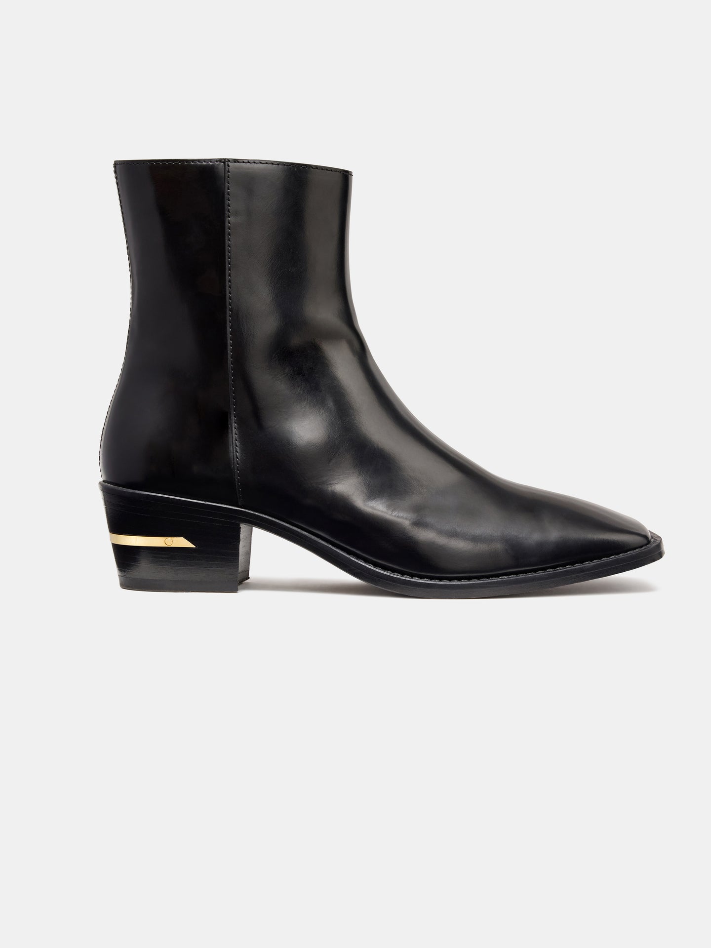 MA METALLIC HEEL BOOT - BLACK