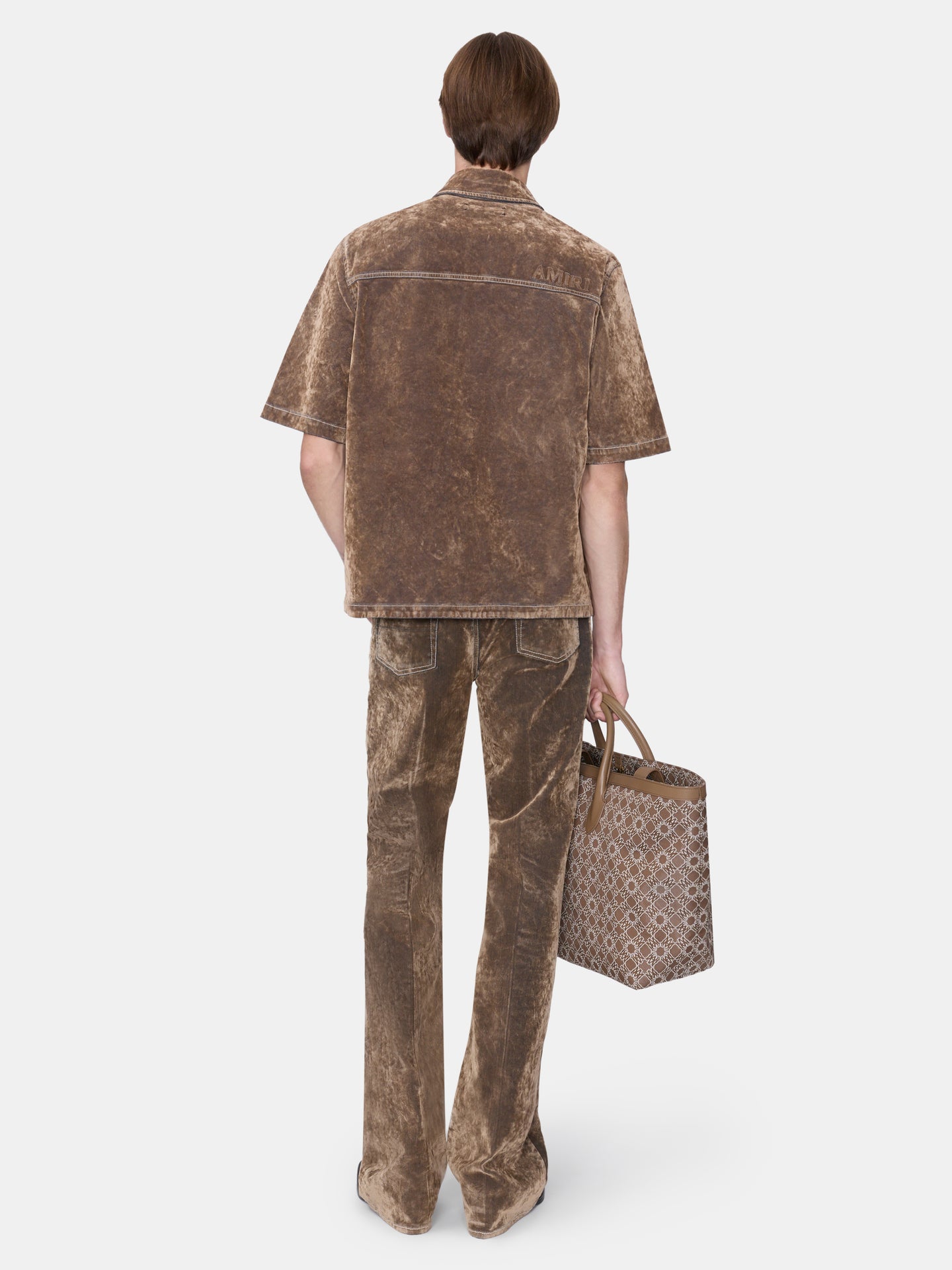 VELVET CAMP SHIRT - TAN - AMIRI