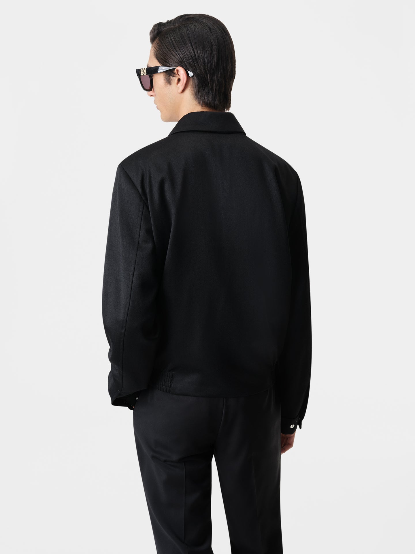 DOUBLE POCKET ZIP BLOUSON-BLACK