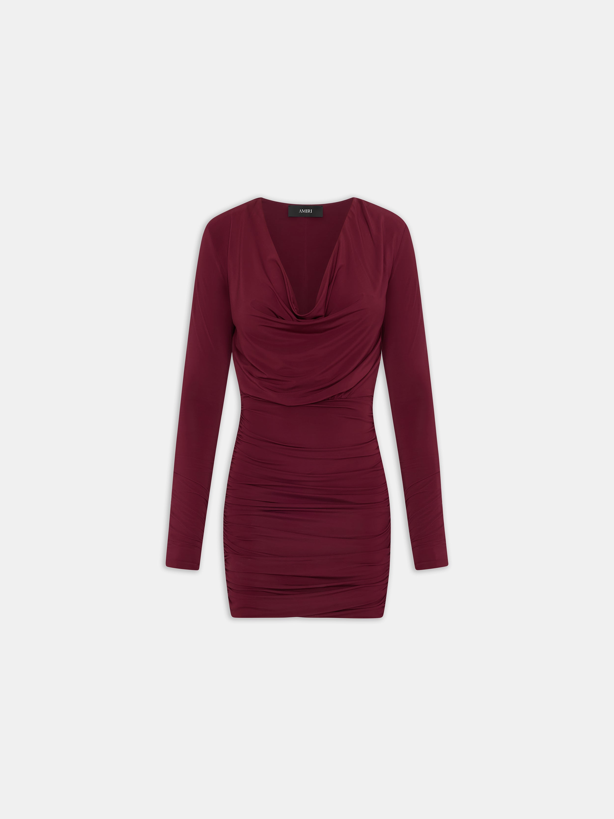 Product WOMEN - WOMEN'S COWL NECK MINI DRESS - WINE featured image