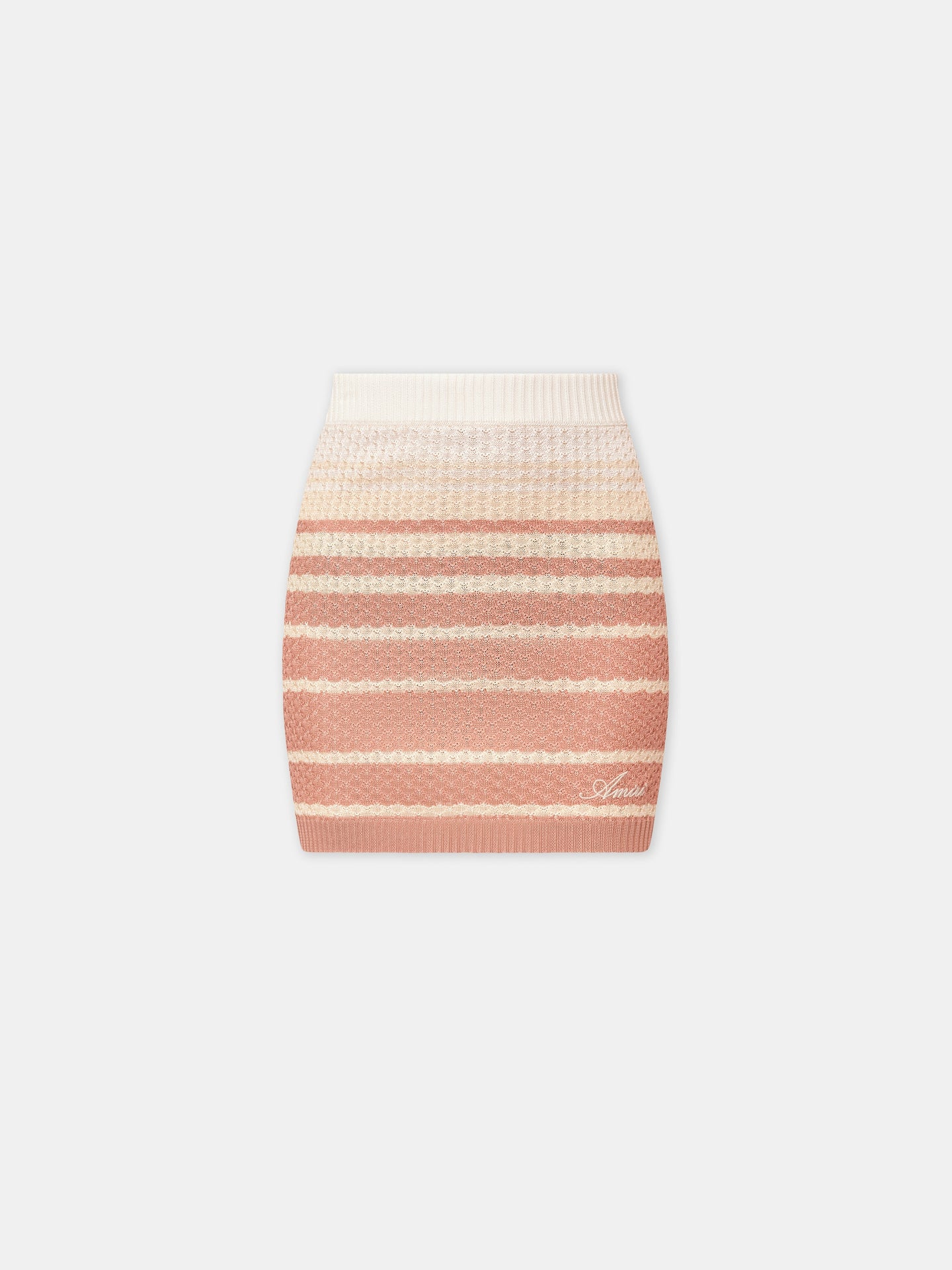 WOMEN - WOMEN'S STRIPE MINI SKIRT - Dusk Pink - AMIRI