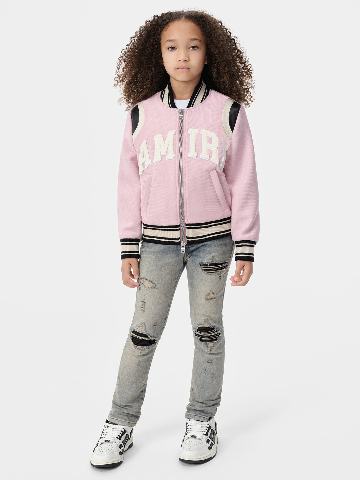 KIDS - KIDS' AMIRI COLLEGIATE BOMBER - Flamingo Pink