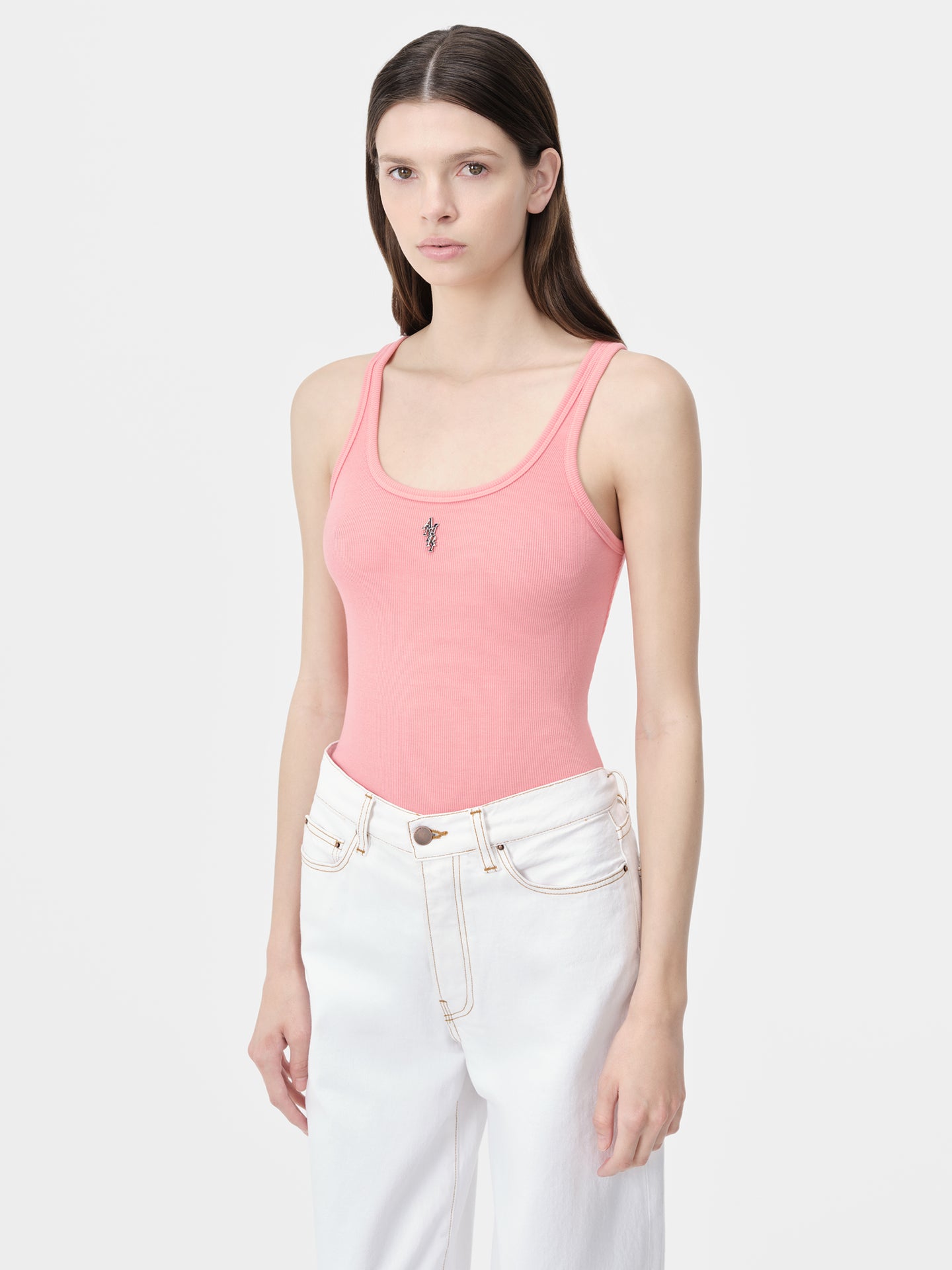 WOMEN - WOMEN'S AMIRI STACKED RIBBED TANK - Flamingo Pink