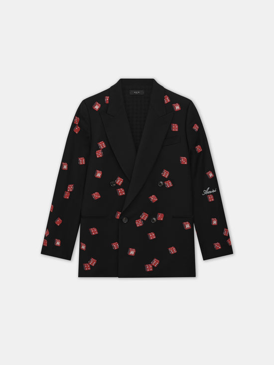 DICE DOUBLE-BREASTED BLAZER - Black