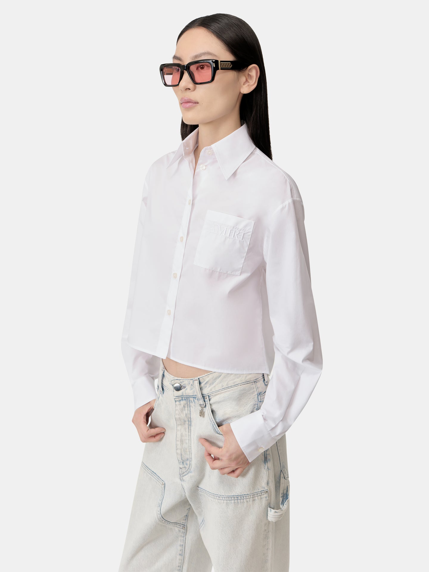 WOMEN - WOMEN'S AMIRI POPLIN SHIRT - Alabaster - AMIRI