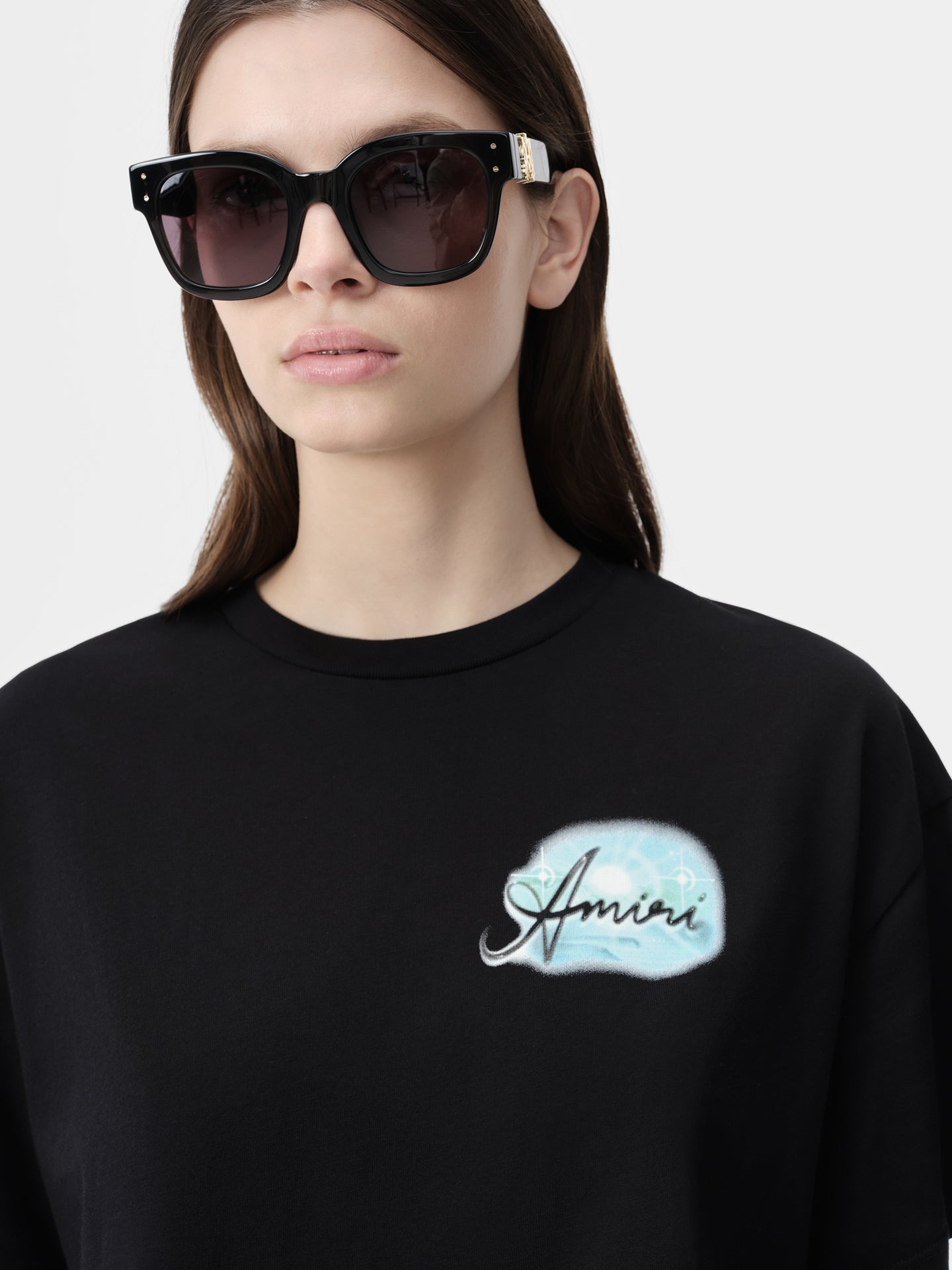 WOMEN - WOMEN'S AMIRI PARADISE AIRBRUSH TEE - Black