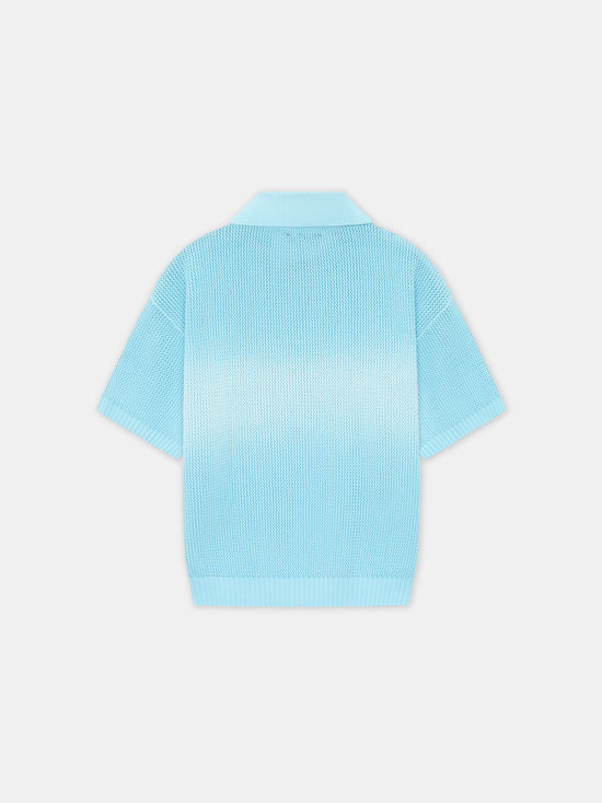 AMIRI SCRIPT POLO - Ice Blue - AMIRI