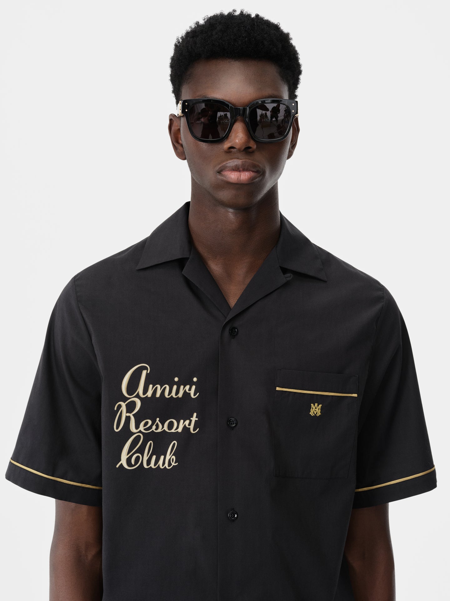 RESORT CLUB EMBROIDERED SHIRT - Black