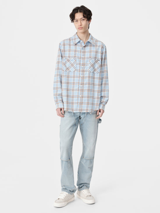 AMIRI SHOTGUN FLANNEL - Sea Blue