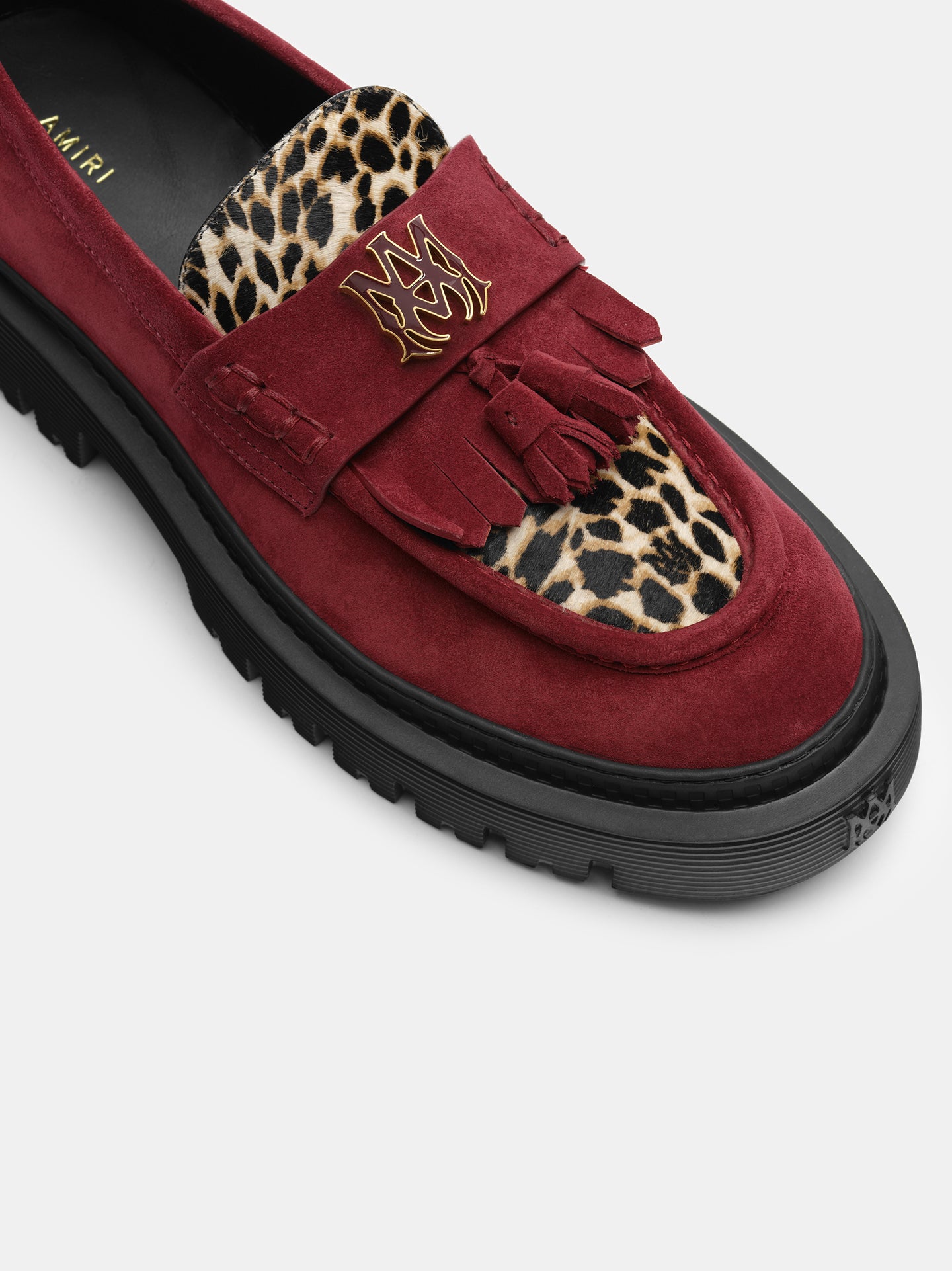 MA TASSLE LEOPARD JUMBO LOAFER - Burgundy