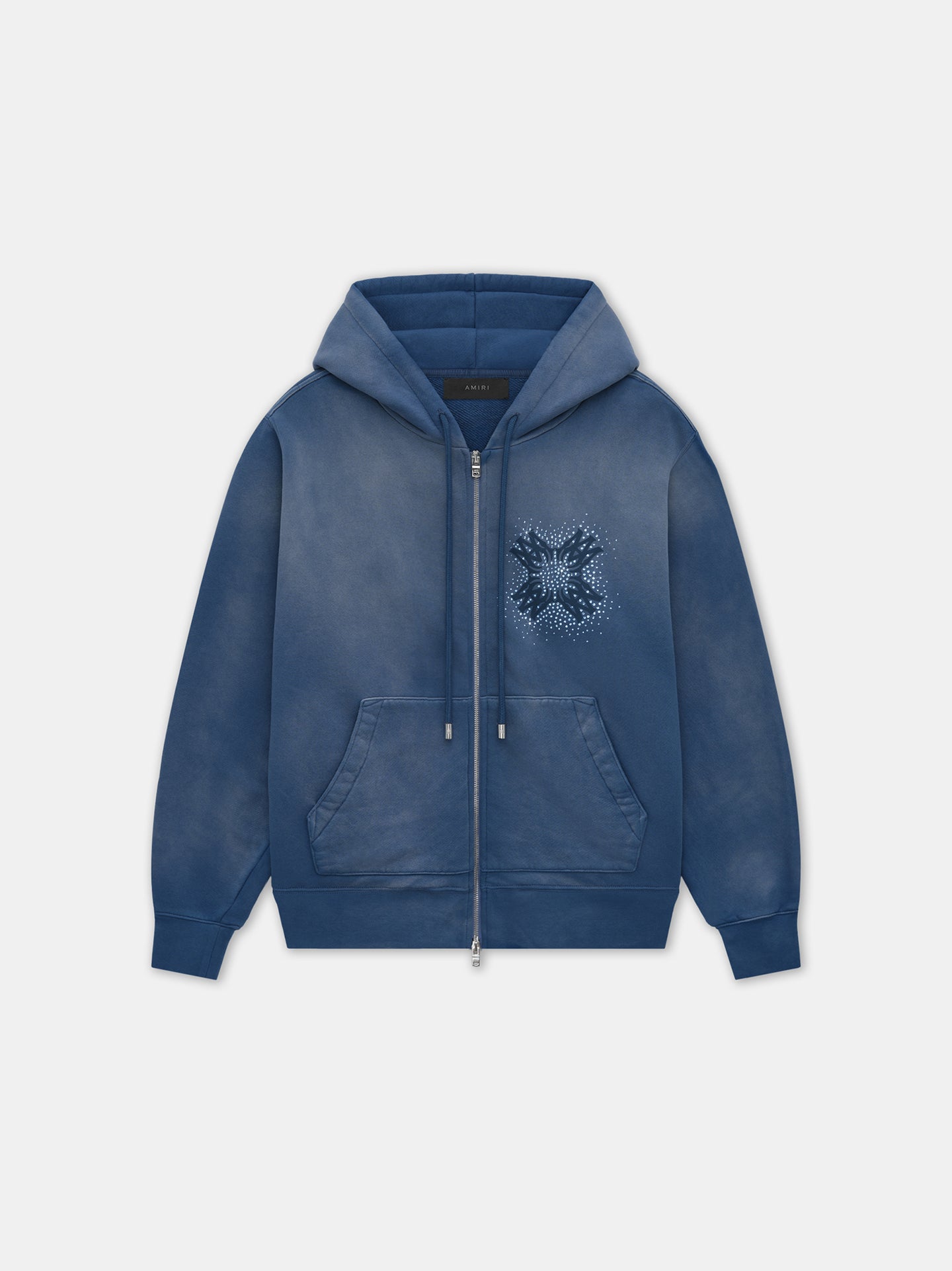 MA QUAD CRYSTAL ZIP HOODIE - Navy