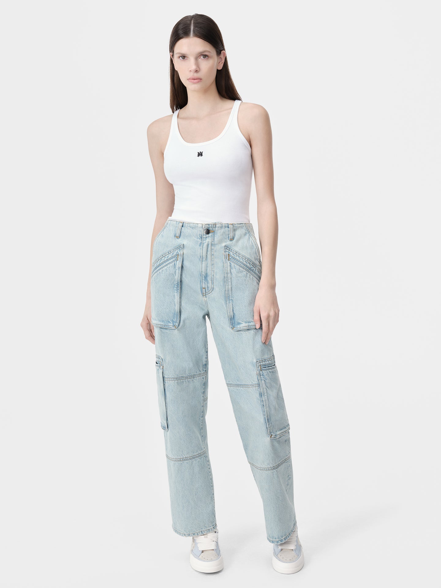 WOMEN - WOMEN'S CARGO LOOSE - Light Indigo