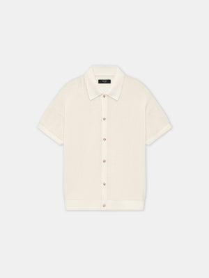 AMIRI CROCHET MESH SHIRT - Ivory - AMIRI