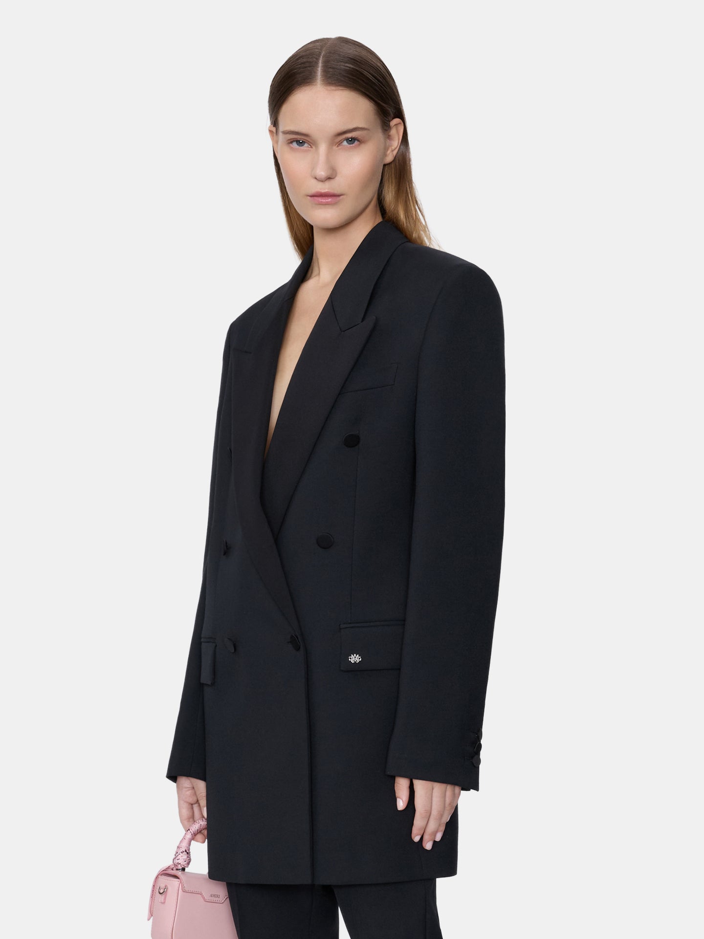 WOMEN - WOMEN'S DOUBLE-BREASTED BLAZER - BLACK - AMIRI