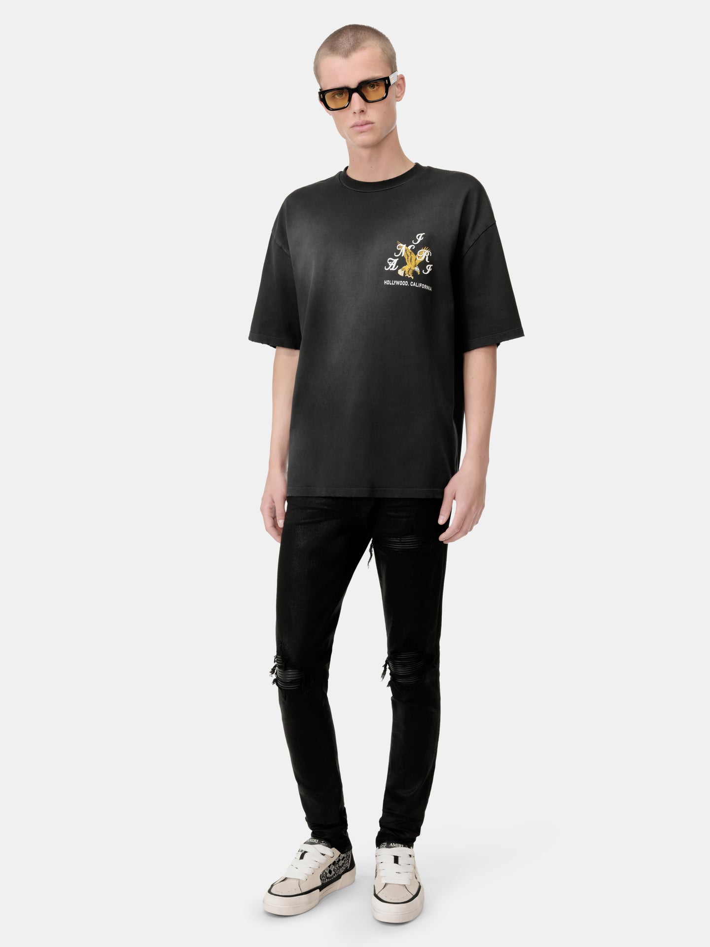 AMIRI EAGLE OVERSIZED TEE - Black - AMIRI