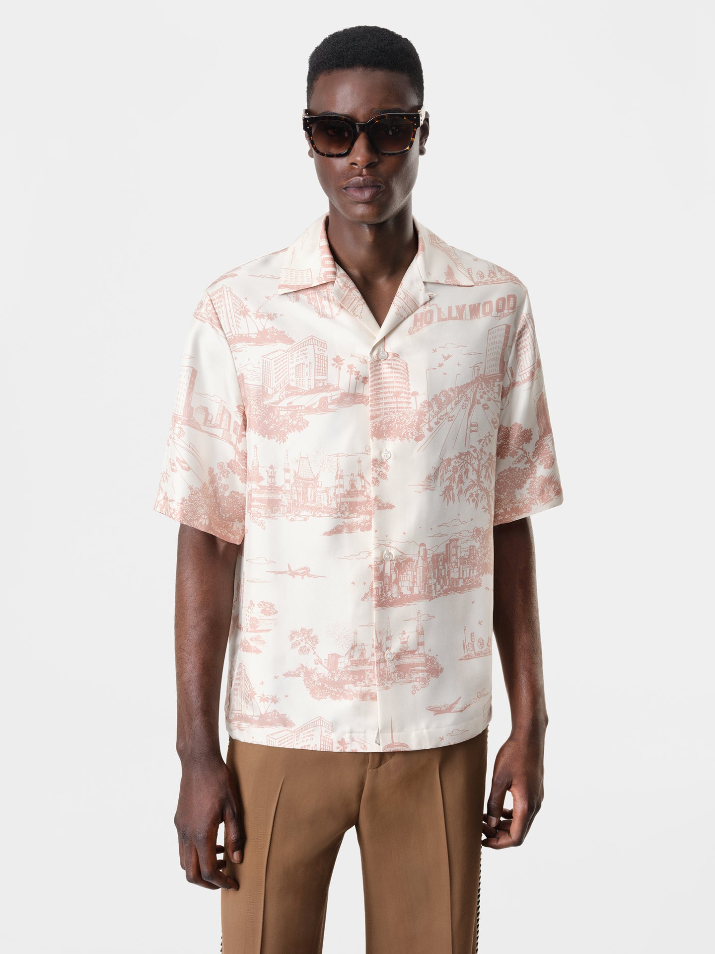 LA LANDMARK BOWLING SHIRT - Alabaster