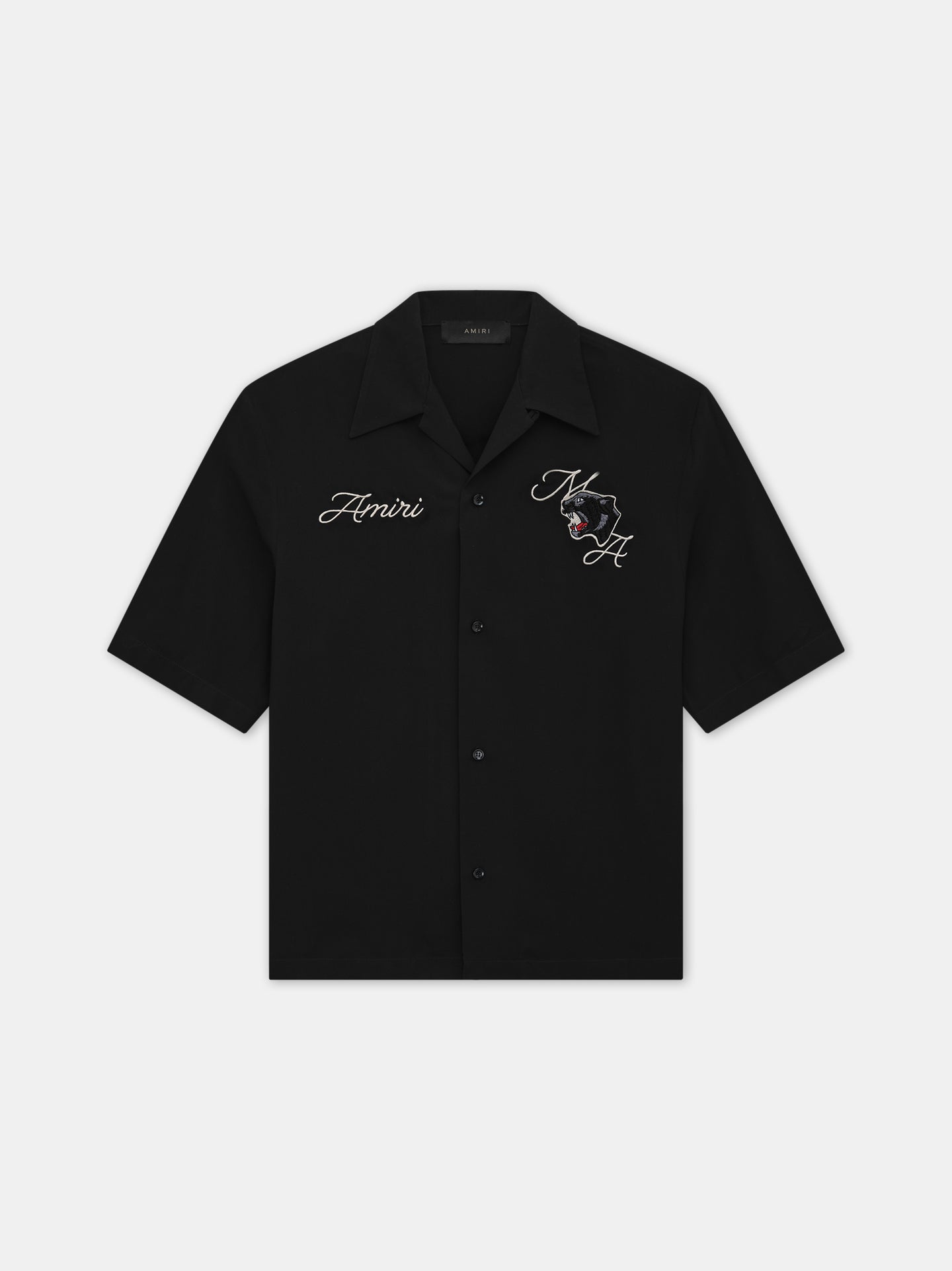 AMIRI PANTHER BOWLING SHIRT - Black