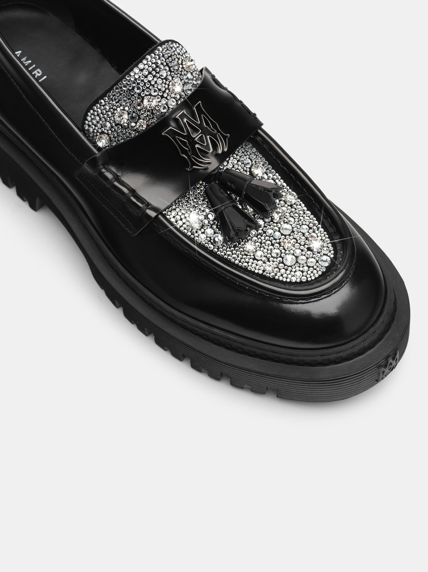 MA TASSLE CRYSTAL JUMBO LOAFER - Black