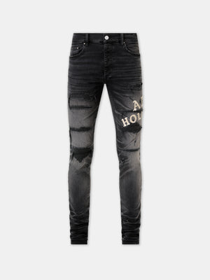 AMIRI HOLLYWOOD REPAIRED JEAN - Faded Black - AMIRI