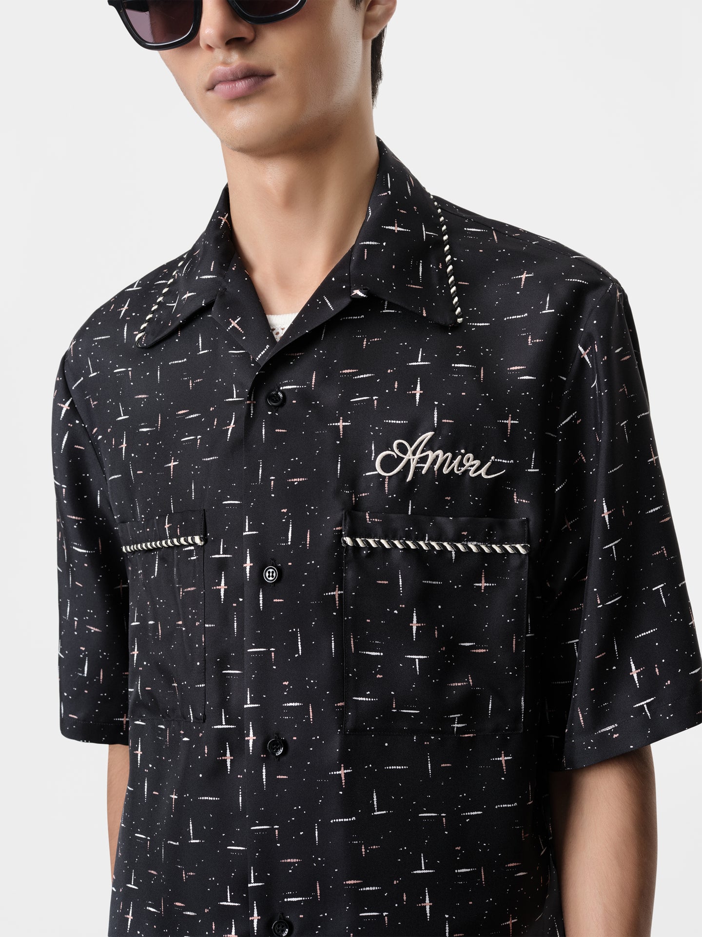 FLECK AMIRI BOWLING SHIRT - Black