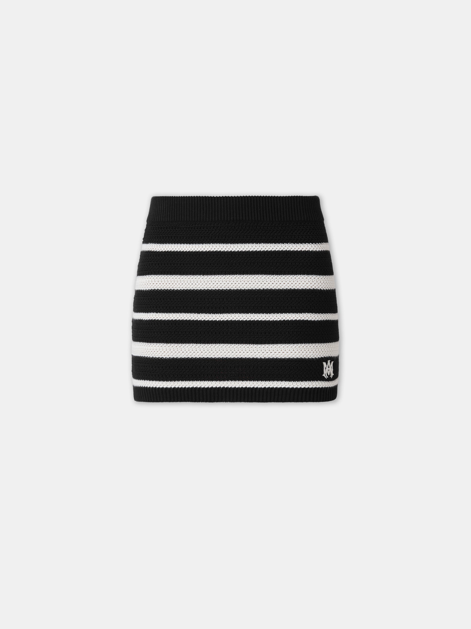 Product WOMEN - WOMEN'S MA STRIPED MINI SKIRT - Black featured image