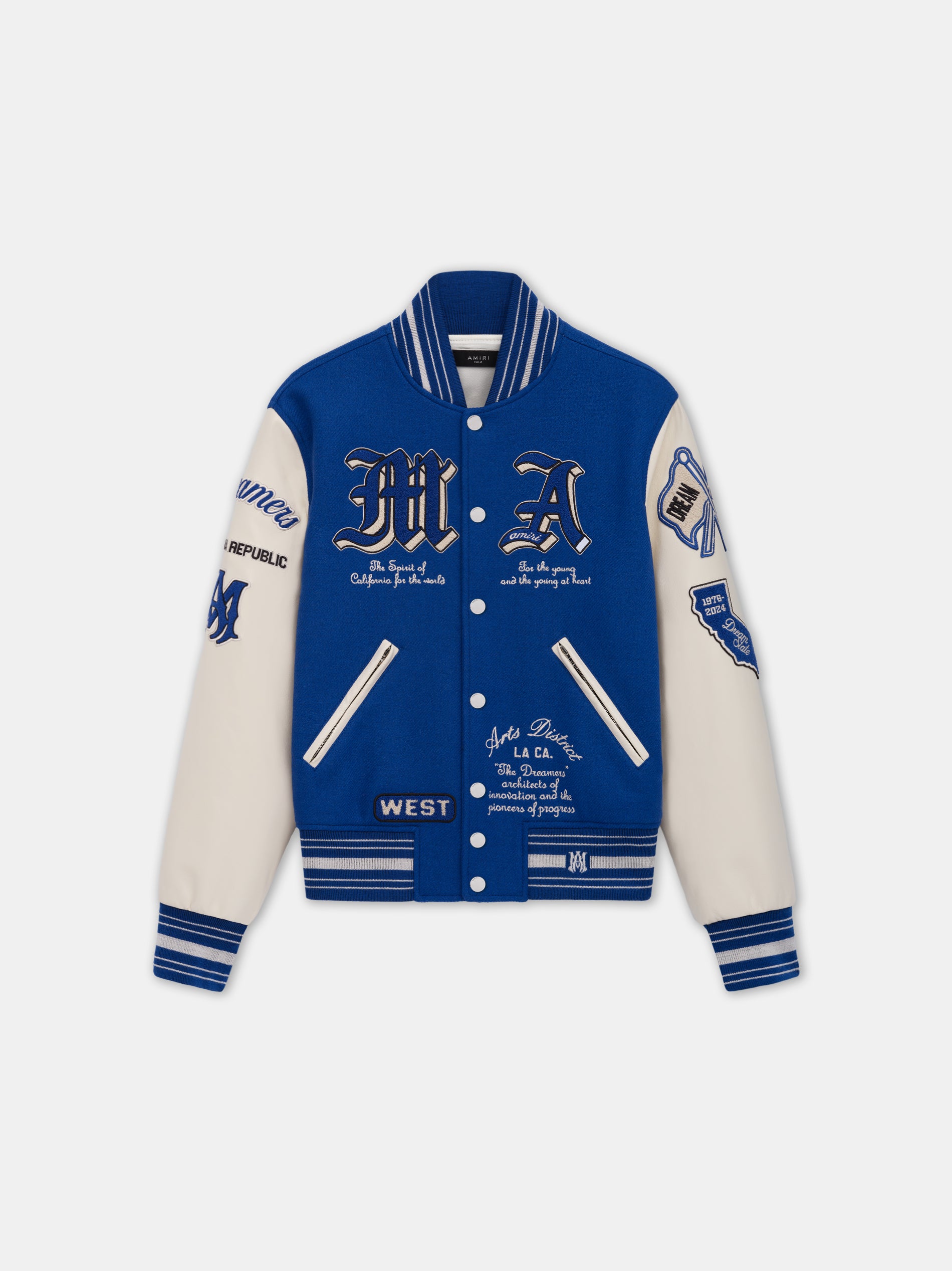 Product DREAM TEAM VARSITY JACKET - Blue featured image