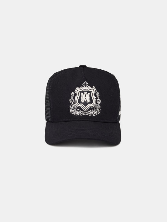 MA CREST TRUCKER HAT - BLACK - AMIRI