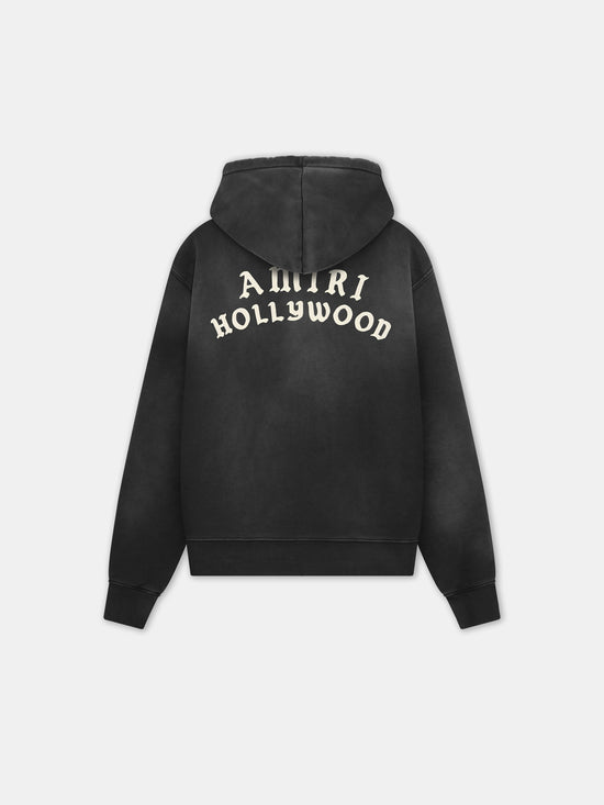 AMIRI HOLLYWOOD ZIP HOODIE - Black - AMIRI