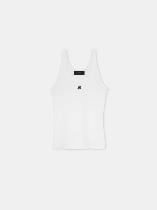 WOMEN - WOMEN'S MA EMBROIDERED RIBBED TANK - White - AMIRI